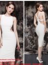 Đầm body trắng sexy khoét eo sexy quyến rũ - DN25