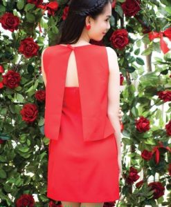 Đầm dự tiệc chữ A với thiết kế đơn giản sang trọng như Ngọc Trinh - DN26