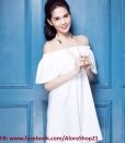 Đầm suông trễ vai màu đen như Ngọc Trinh – DN334 Đầm suông trễ vai màu đen như Ngọc Trinh – DN334