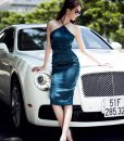 Đầm body cổ yếm phi bóng sexy quyến rũ - DN336