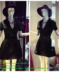 Đầm chữ A cổ vest hàng cao cấp chuẩn đẹp như Ngọc Trinh - DN362