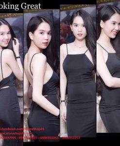 Đầm ôm body 2 dây đơn giản quyến rũ như Ngọc Trinh - DN370