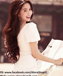 Đầm trắng ôm body hở lưng V quyến rũ như Ngọc Trinh - DN378