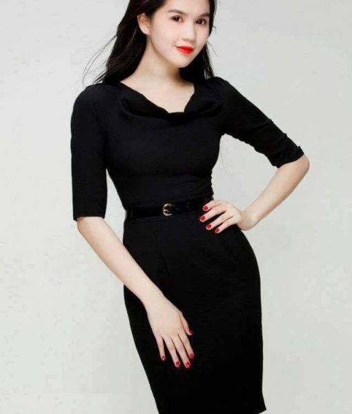 Đầm body tay dài sang trọng quyến rũ như Ngọc Trinh – DN395