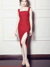 Đầm body 2 dây cúp ngực xẻ tà tôn dáng - DN44