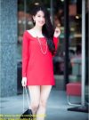 Đầm suông Ngọc Trinh cổ chữ U phong cách mùa hè - DN62