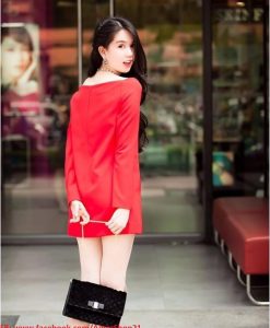 Đầm suông Ngọc Trinh cổ chữ U phong cách mùa hè - DN62