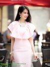 Đầm body phối bèo ngực lạ mắt như Ngọc Trinh - DN68