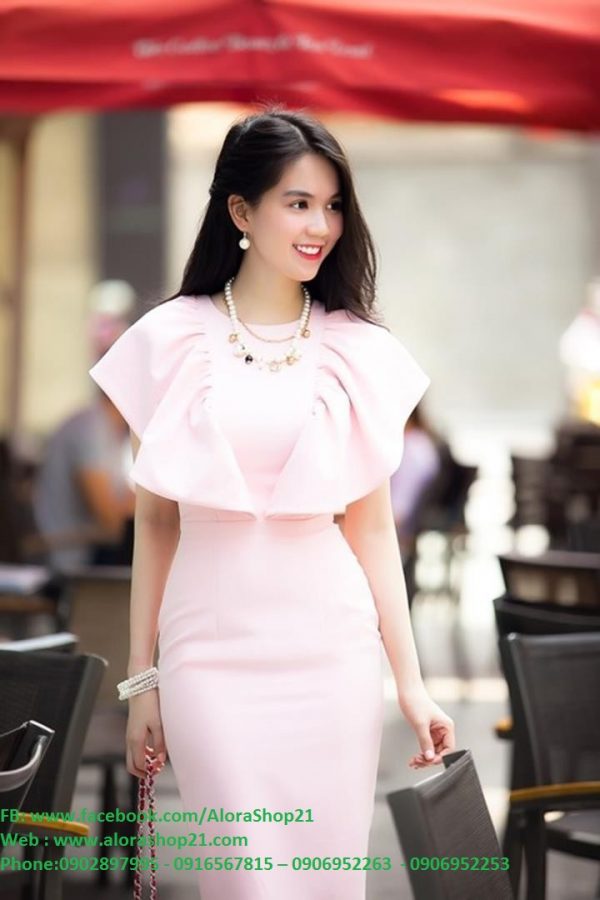 Đầm body phối bèo ngực lạ mắt như Ngọc Trinh – DN68 Đầm body phối bèo ngực lạ mắt như Ngọc Trinh – DN68