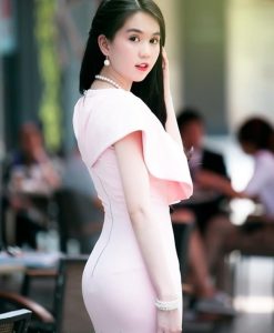 Đầm body phối bèo ngực lạ mắt như Ngọc Trinh - DN68