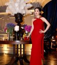 Đầm dạ hội cổ yếm xẻ đùi cao ôm body tôn dáng - D358