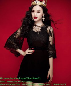 Đầm ren cao cấp chữ A sang trọng như Phương Trinh – DN324