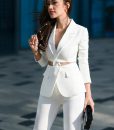 Bộ áo vest khoét eo và quần dài ống đứng tuyệt đẹp - J73