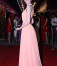 Đầm maxi cổ yếm vắt chéo lưng như HH Thu Thảo – D378