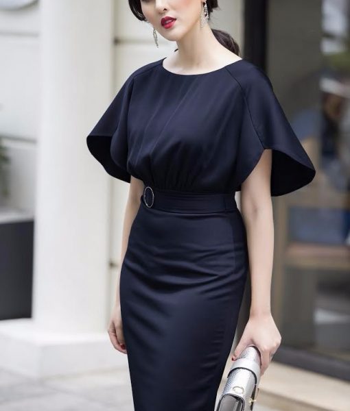 Đầm Công Sở Tay Cánh Tiên Đẹp Như HH Mỹ Linh – DN302