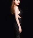 Đầm kim sa đen thiết kế cổ đỗ hở lưng ôm body sexy – DN409 Đầm kim sa đen thiết kế cổ đỗ hở lưng ôm body sexy – DN409