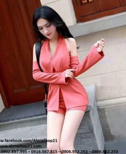 Set áo tay dài thiết kế hở vai sexy ôm body tôn dáng - JN47