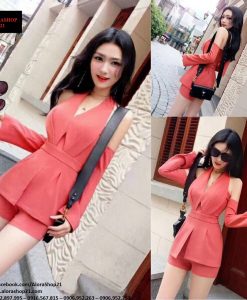 Set áo tay dài thiết kế hở vai sexy ôm body tôn dáng - JN47