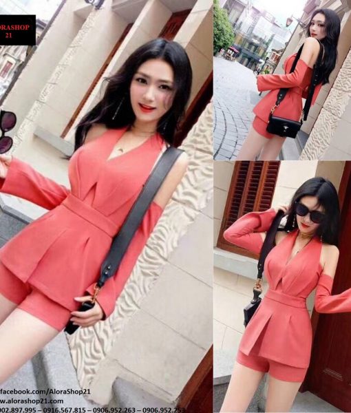 Set áo tay dài thiết kế hở vai sexy ôm body tôn dáng – JN47