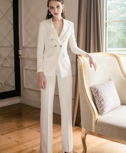 Set áo vest tay dài và quần tây sang trọng quý phái - J85