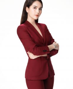 Vest nữ đỏ vang sang trọng quyến rũ như Ngọc Trinh – J86