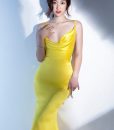 Đầm ôm body kiểu 2 dây cổ đổ chéo lưng - DN435