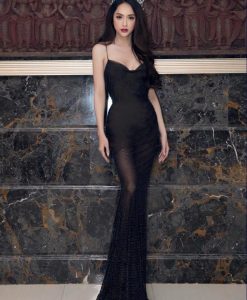 Đầm dạ hội Hương Giang kiểu hai dây cúp ngực - D456