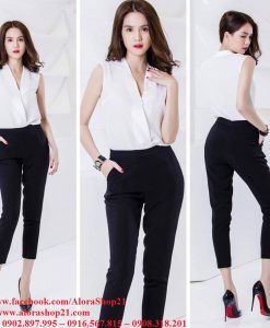 Set áo quần rời Ngọc Trinh thiết kế áo sát nách quần ôm - J95