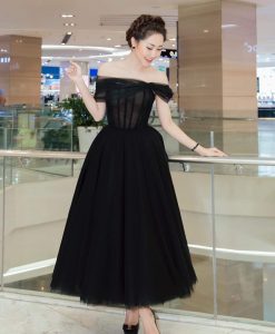 Đầm xòe dự tiệc cuối bẹt vai sexy quyến rũ - D513