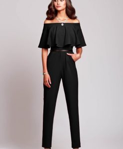 Jumpsuit trễ vai thiết kế nhúng bèo siêu xinh - J131