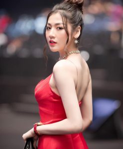 Đầm dạ hội thiết kế hai dây cúp ngực dáng xoè - D567
