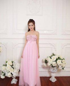 Đầm dạ hội kiểu cúp ngực thêu hoa sang trọng - D603