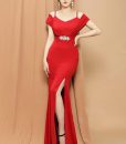 Đầm dạ hội ôm thiết kế hai dây xẻ tà cao sexy - D614