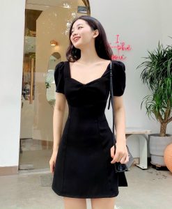 Đầm dự tiệc dáng ôm nhún nơ ngực dễ thương - DN528