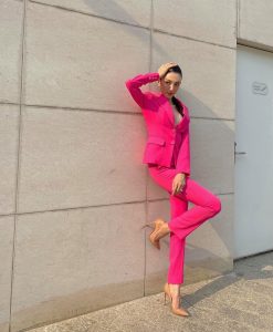 Set vest nữ thiết kế màu hồng nhẹ nhàng thanh lịch - J149