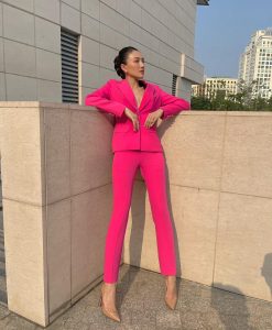 Set vest nữ thiết kế màu hồng nhẹ nhàng thanh lịch - J149