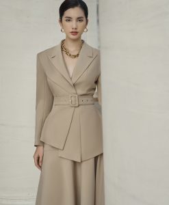 Set áo vest chân váy dài sang trọng cao cấp - J151